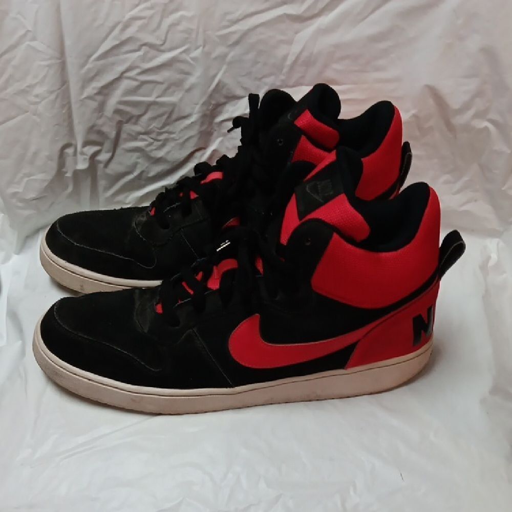 Nike Court Borough Men's Black and Red Sneakers Size 13